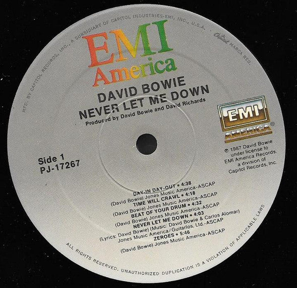David Bowie : Never Let Me Down (LP, Album, Spe)