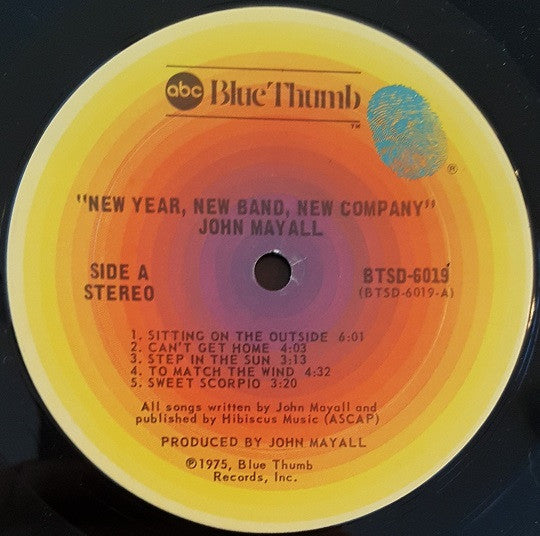 John Mayall : New Year, New Band, New Company (LP, Album, Pit)