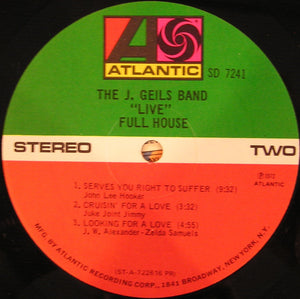 The J. Geils Band : "Live" Full House (LP, Album, PR )