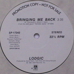 Lodgic : Bringing Me Back (12", Single, Promo)