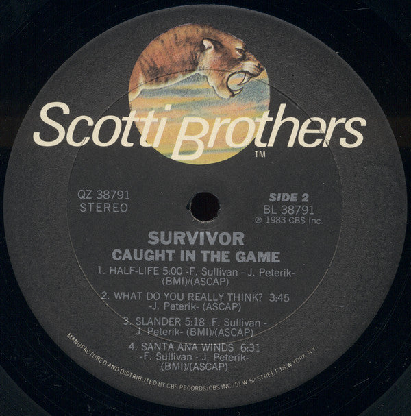 Survivor : Caught In The Game (LP, Album, Pit)