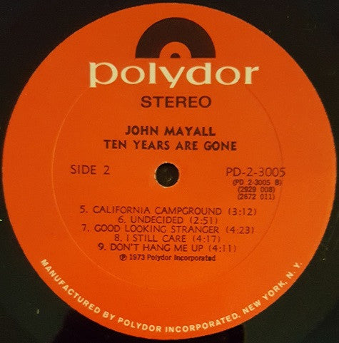John Mayall : Ten Years Are Gone (2xLP, Album, Pit)