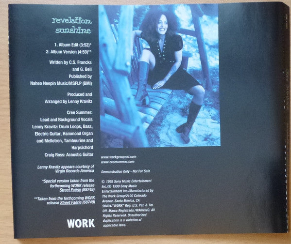 Cree Summer : Revelation Sunshine (CD, Single, Promo)