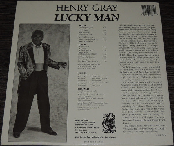 Henry Gray : Lucky Man (LP, Album)