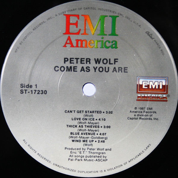 Peter Wolf : Come As You Are (LP, Album, SRC)