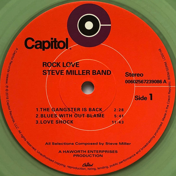 Steve Miller Band : Rock Love (LP, Album, Ltd, RE, RM, Gre)