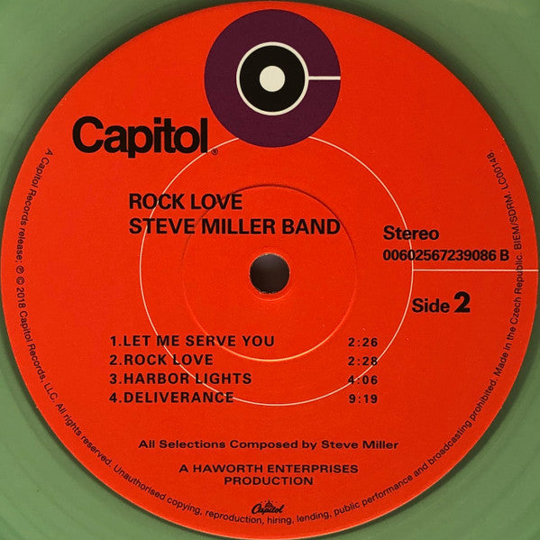 Steve Miller Band : Rock Love (LP, Album, Ltd, RE, RM, Gre)