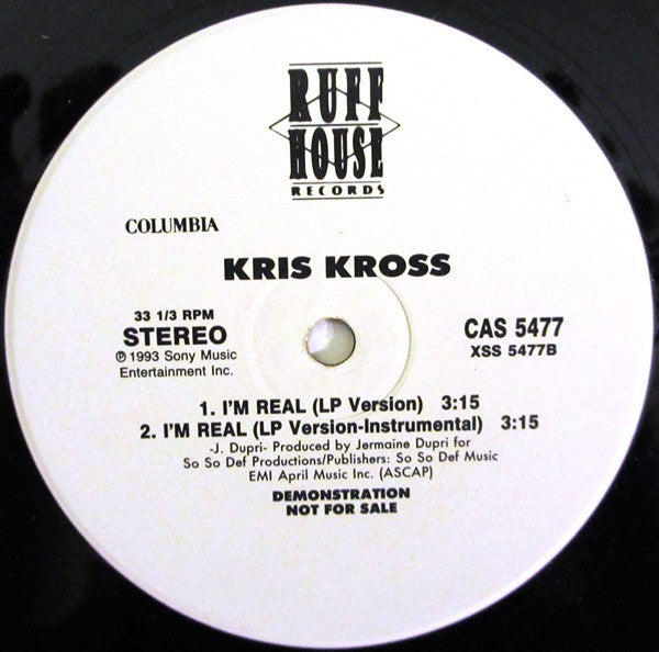 Kris Kross : Alright (Humps For Your Trunk Mix) / I'm Real (12", Promo)