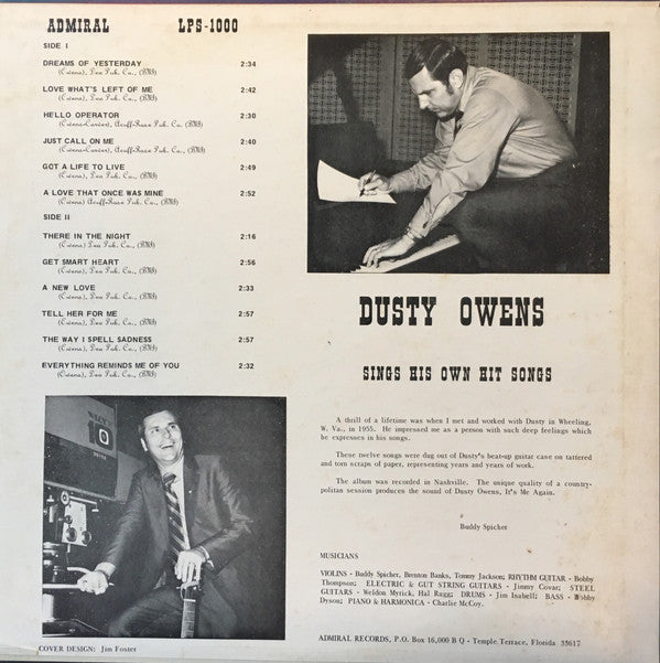 Dusty Owens : Hey There...It's Me Again (LP, Album)