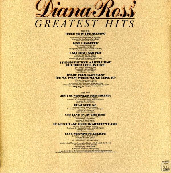 Diana Ross : Diana Ross' Greatest Hits (LP, Comp)