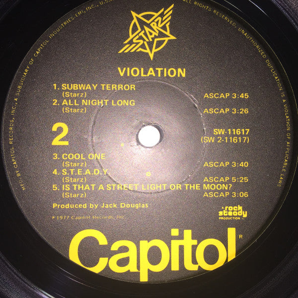 Starz (2) : Violation (LP, Album, Jac)