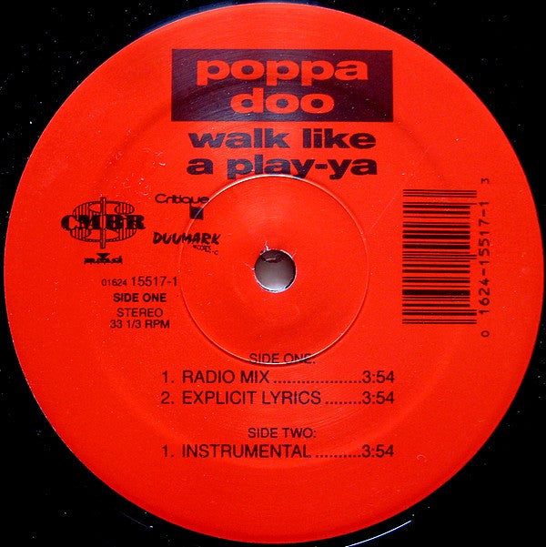 Poppa Doo : Walk Like A Play-ya (12")