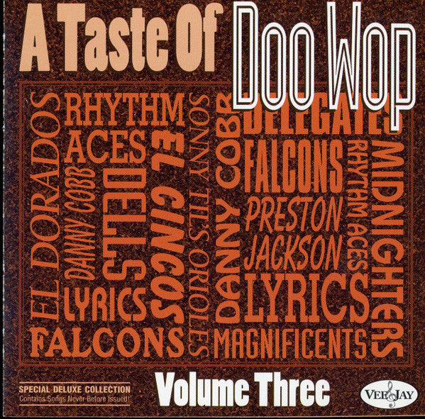 various : A Taste Of Doo Wop Volume Three (CD, Comp, Dlx, S/Edition)