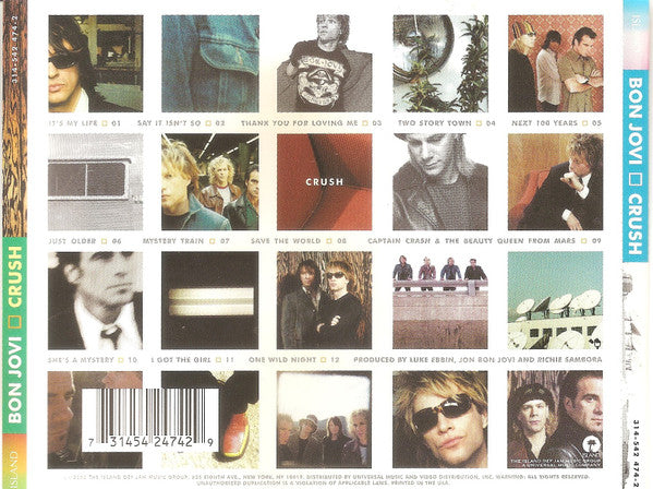 Bon Jovi : Crush (CD, Album)