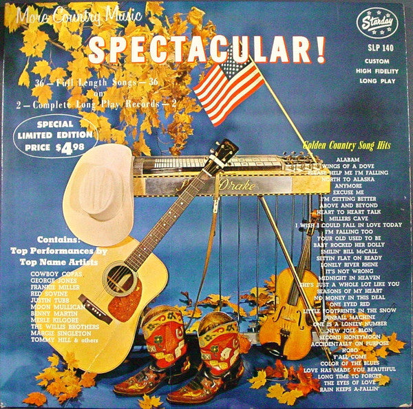 Various : More Country Music Spectacular (2xLP, Comp, Mono, Gat)