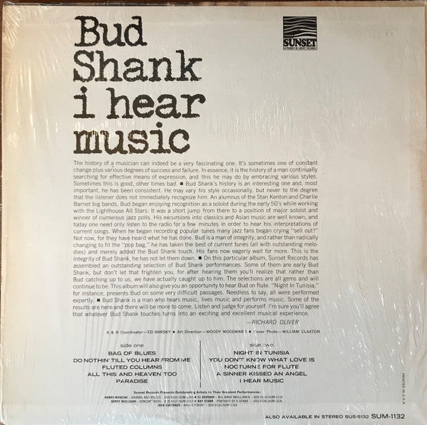 Bud Shank : I Hear Music (LP, Comp, Mono)