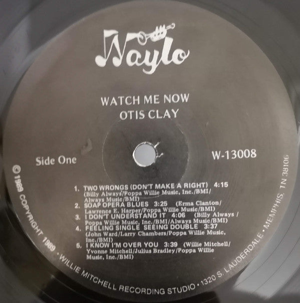 Otis Clay : Watch Me Now (LP, Album)