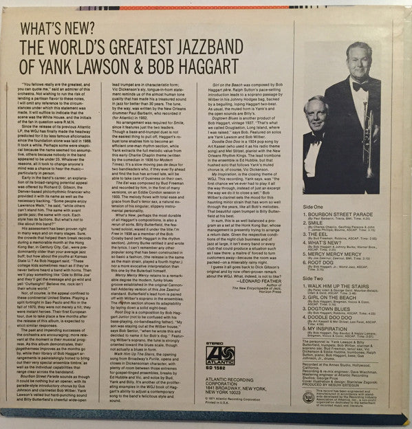 The World's Greatest Jazzband Of Yank Lawson & Bob Haggart : What's New? (LP, Album, PR)