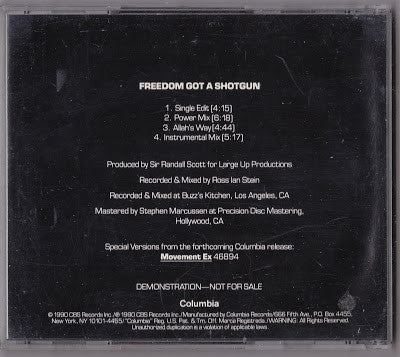 Movement Ex : Freedom Got A Shotgun (CD, Single, Promo)