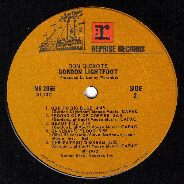 Gordon Lightfoot : Don Quixote (LP, Album)