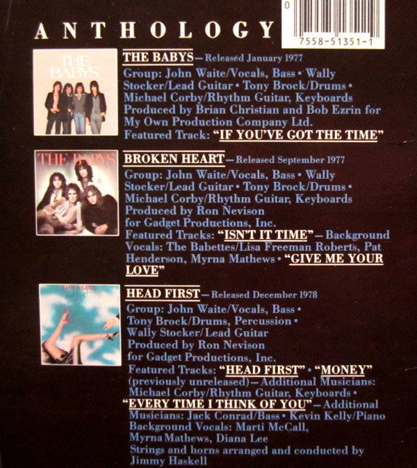 The Babys : Anthology (LP, Comp, San)