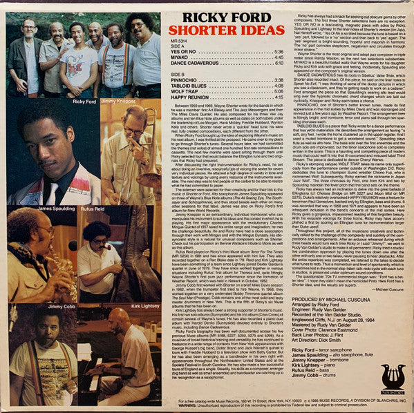 Ricky Ford : Shorter Ideas (LP, Album, Promo)