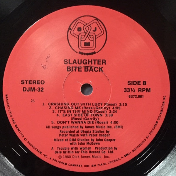 Slaughter And The Dogs : Bite Back (LP, Album)
