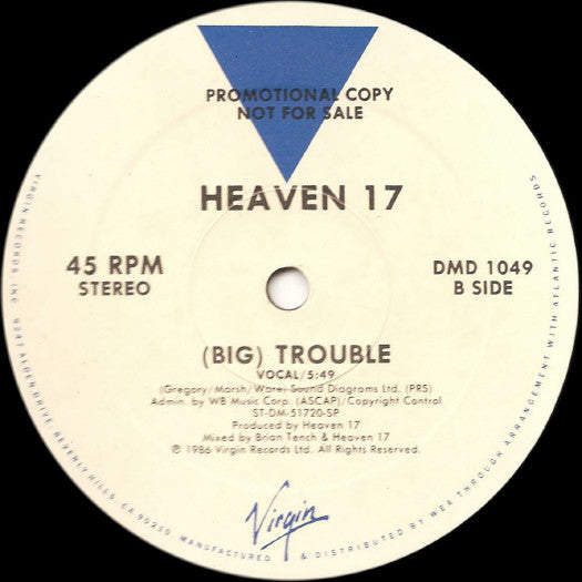 Heaven 17 : Trouble (12", Single, Promo)