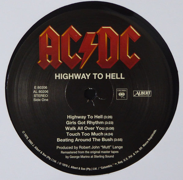 AC/DC : Highway To Hell (LP, Album, RE, RM, Mis)