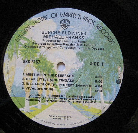 Michael Franks : Burchfield Nines (LP, Album, Win)