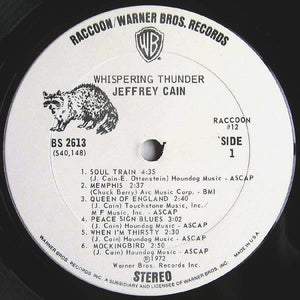 Jeffrey Cain (2) : Whispering Thunder (LP, Album)
