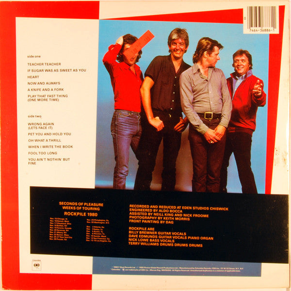 Rockpile : Seconds Of Pleasure (LP, Album, San)
