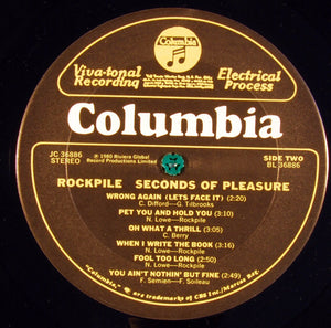 Rockpile : Seconds Of Pleasure (LP, Album, San)