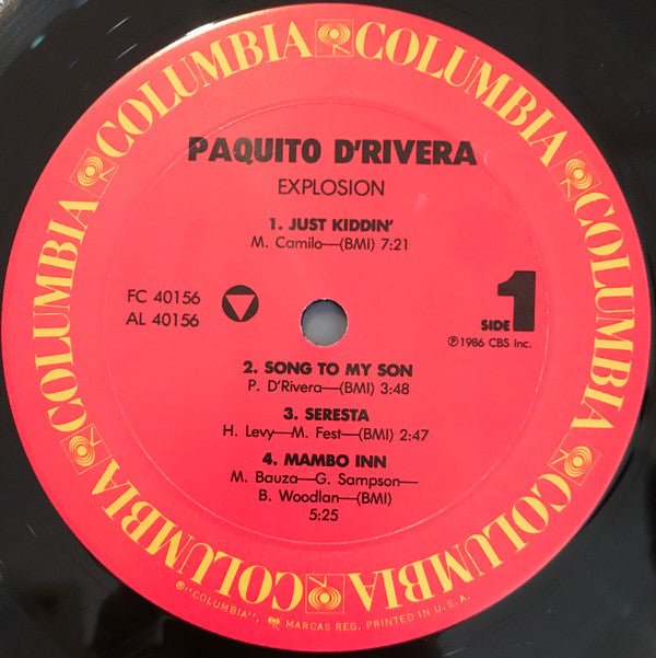 Paquito D'Rivera : Explosion (LP, Album)