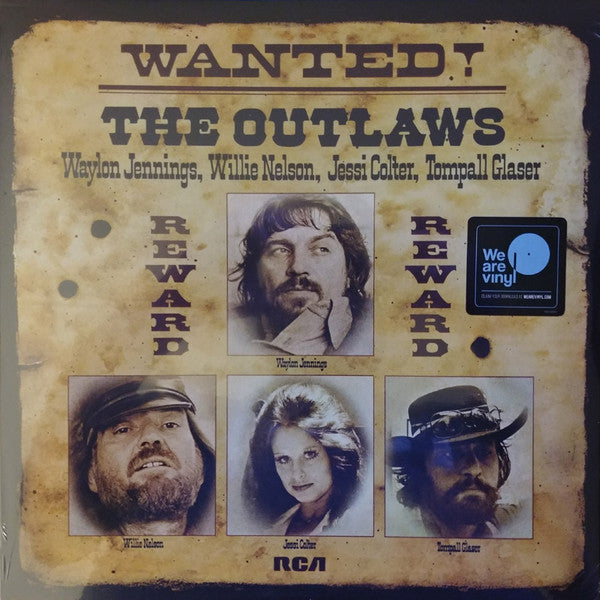 Waylon Jennings, Willie Nelson, Jessi Colter, Tompall Glaser : Wanted! The Outlaws (LP, Album, Comp, RE)