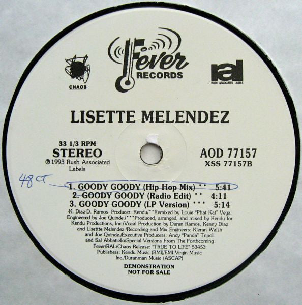 Lisette Melendez : Goody Goody (12", Promo)