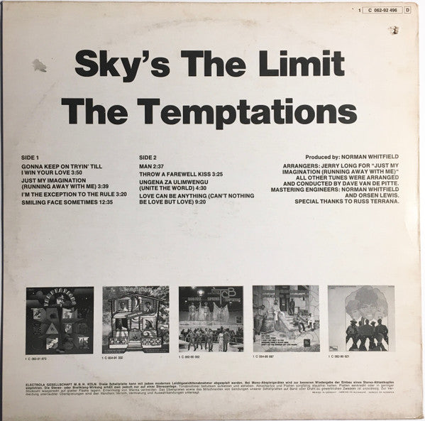 The Temptations : Sky's The Limit (LP, Album)