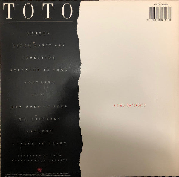 Toto : Isolation (LP, Album)