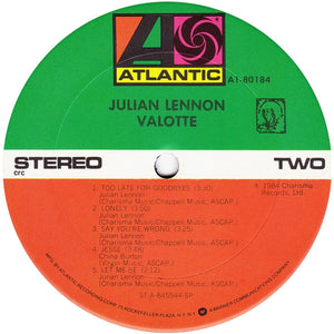 Julian Lennon : Valotte (LP, Album, Club, CRC)