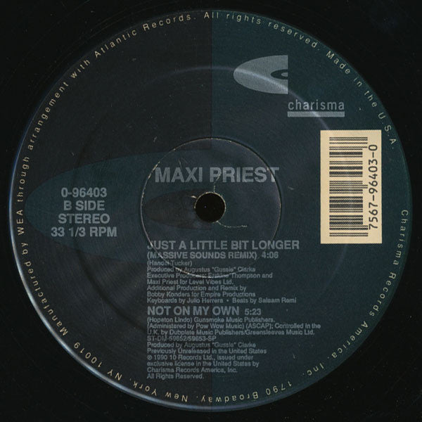 Maxi Priest : Just A Little Bit Longer (12")