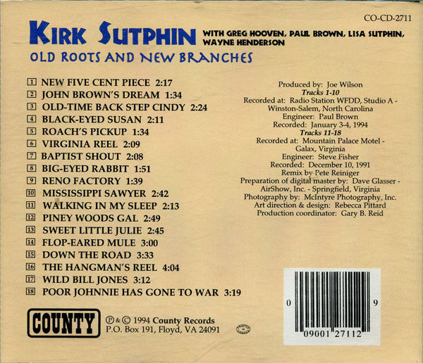 Kirk Sutphin : Old Roots And New Branches (CD, Album)