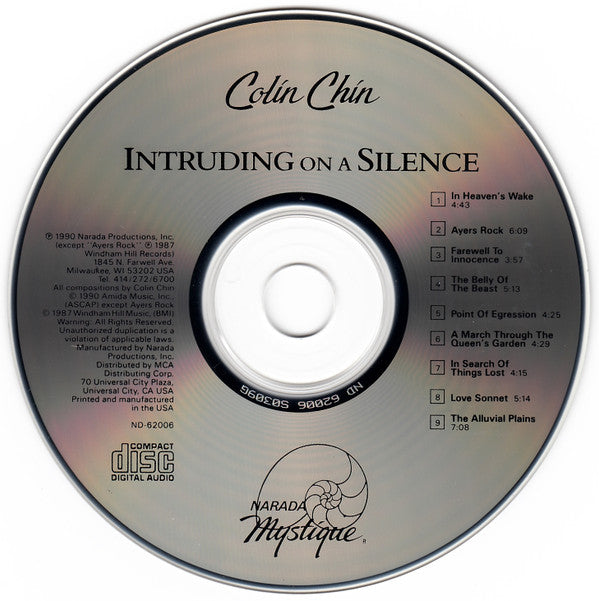 Colin Chin : Intruding On A Silence (CD, Album)