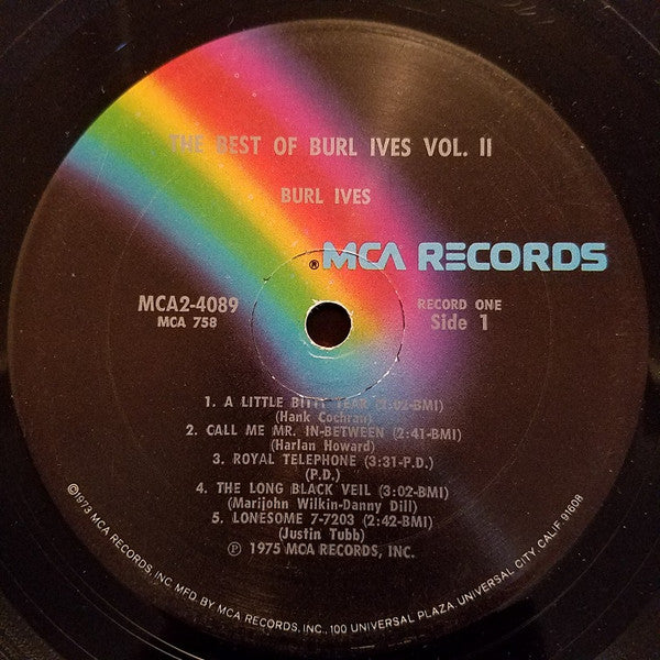 Burl Ives : The Best Of Burl Ives Vol. II (2xLP, Comp)