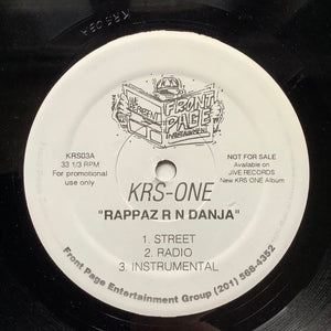 KRS-One : Rappaz R N Dainja (12", Promo)