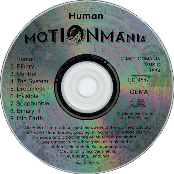 Motionmania : Human (CD, Album)