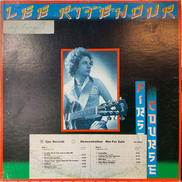 Lee Ritenour : First Course (LP, Promo, CTH)