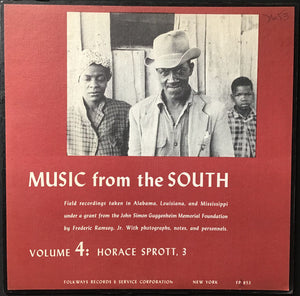Horace Sprott : Music From The South, Volume 4: Horace Sprott, 3 (LP, Album, RP)