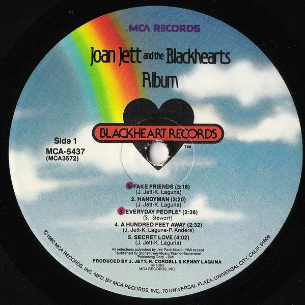 Joan Jett And The Blackhearts* : Album (LP, Album, Glo)