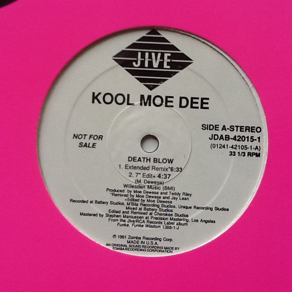 Kool Moe Dee : Death Blow (12", Promo)