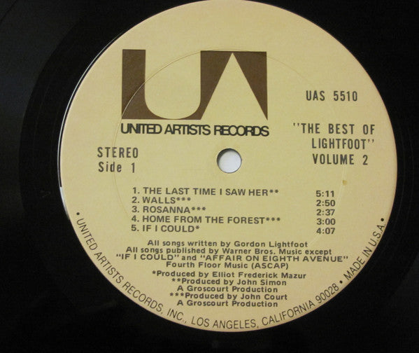 Gordon Lightfoot : Classic Lightfoot (The Best Of Lightfoot / Volume 2) (LP, Comp)